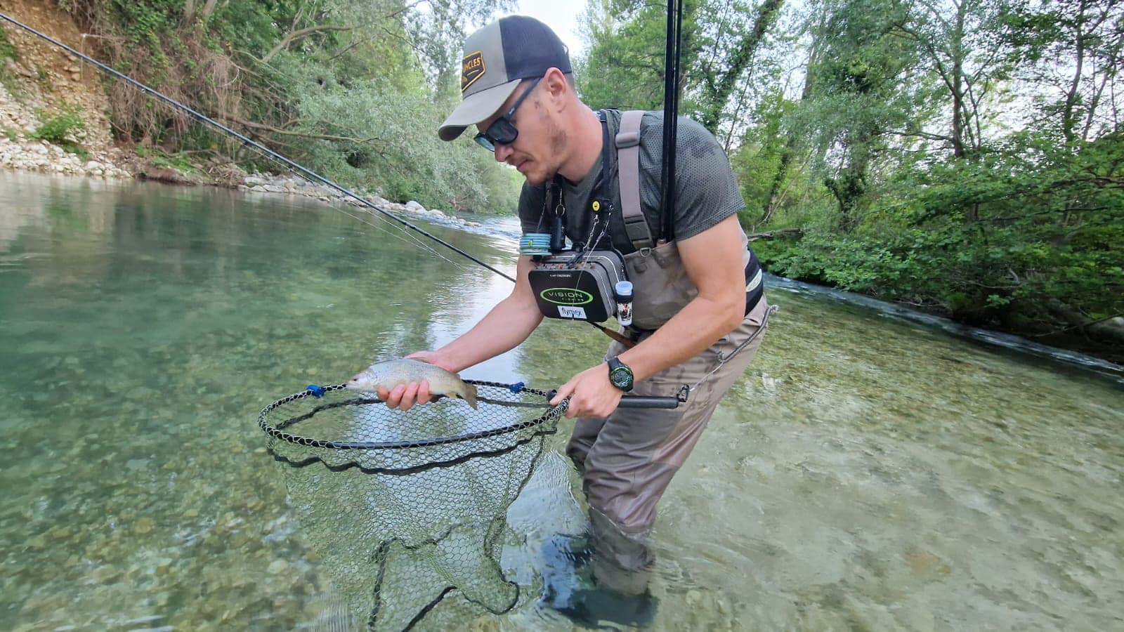 Pesca sportiva sul fiume Volturno